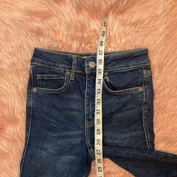 We The Free Free People Dark Wash High Rise Stretch Skinny Jeans Size 24 - Picture 8 of 8